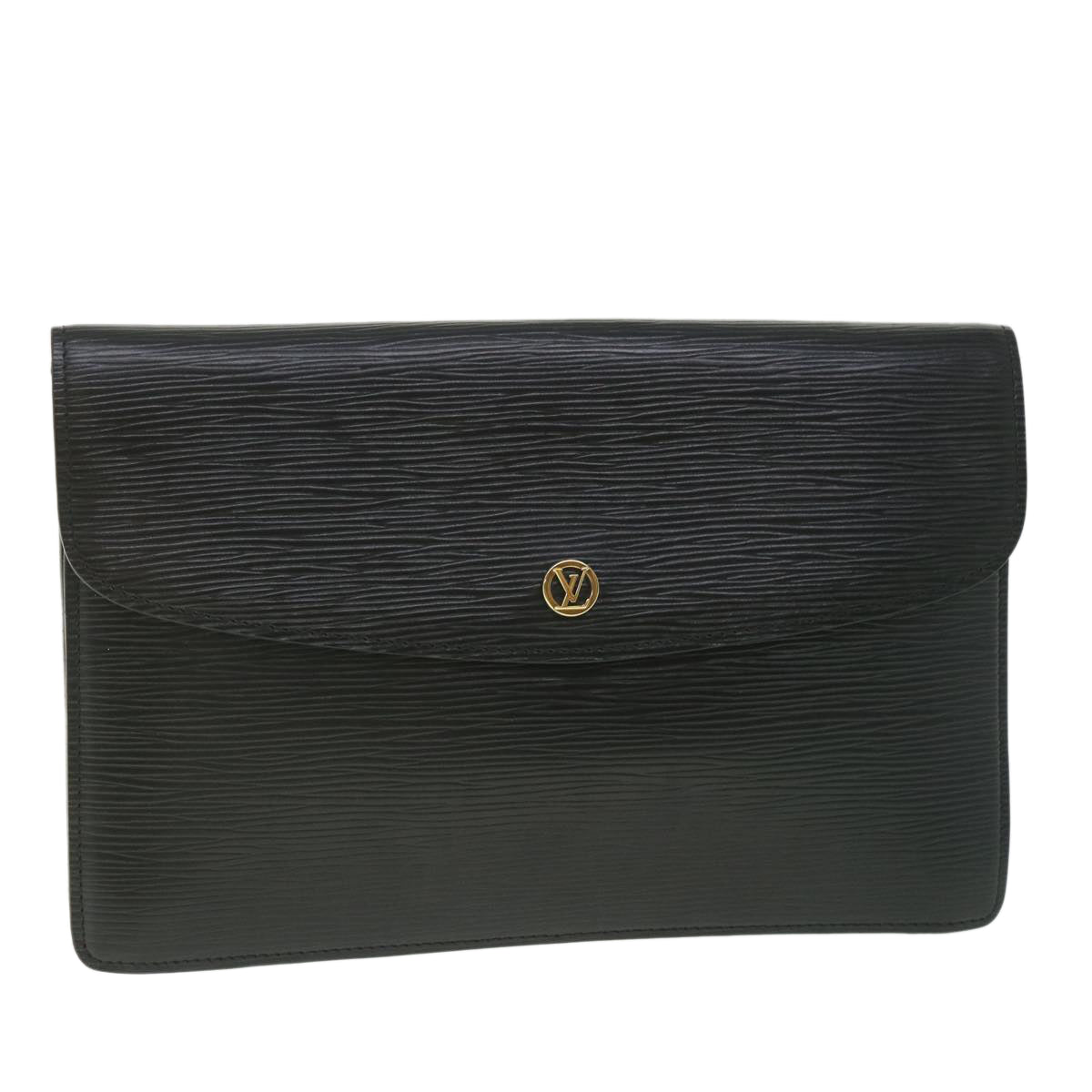 LOUIS VUITTON Epi Montaigne 27 Clutch Bag Black M52652 LV Auth ep2068