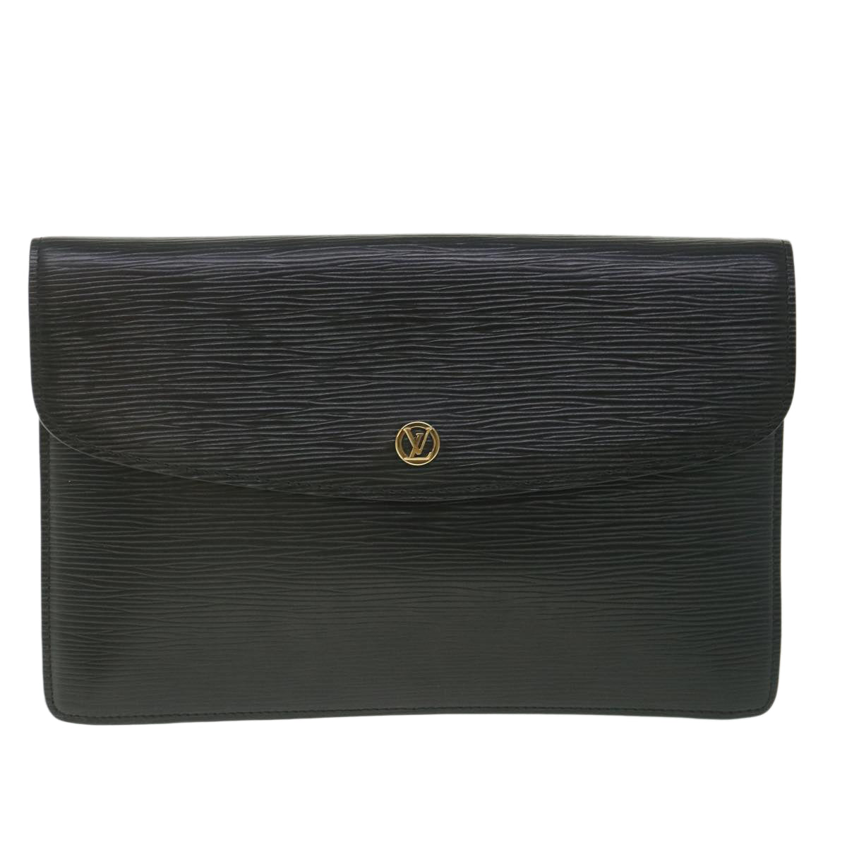 LOUIS VUITTON Epi Montaigne 27 Clutch Bag Black M52652 LV Auth ep2068