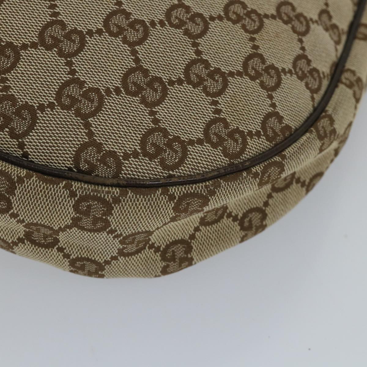 GUCCI GG Canvas Shoulder Bag Beige 122790 Auth ep2072