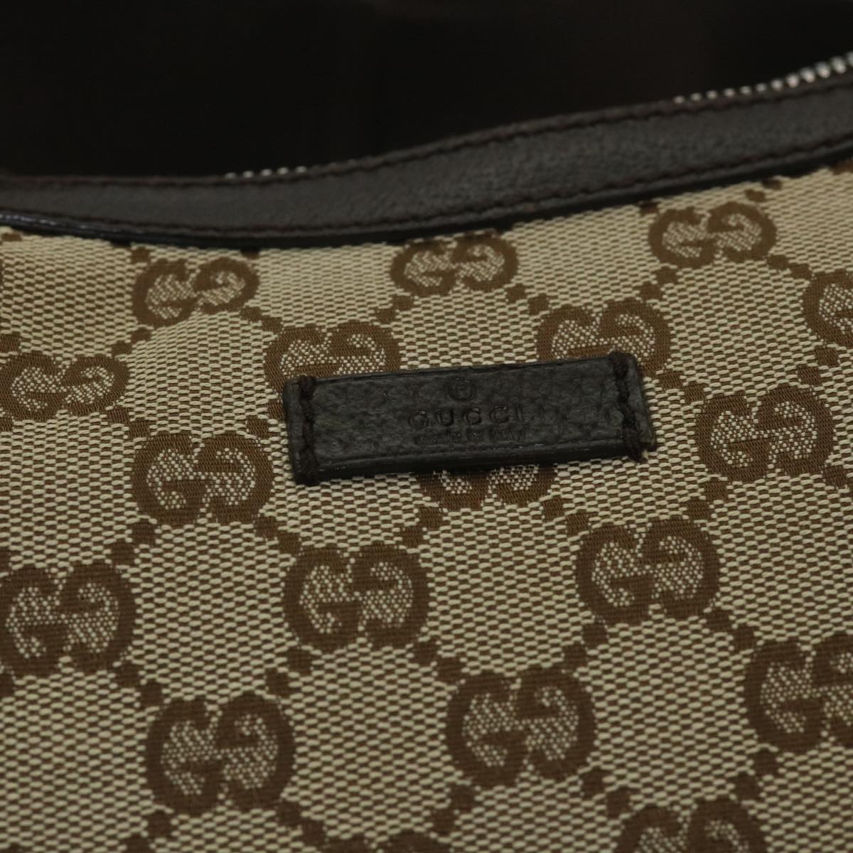 GUCCI GG Canvas Shoulder Bag Beige 122790 Auth ep2072