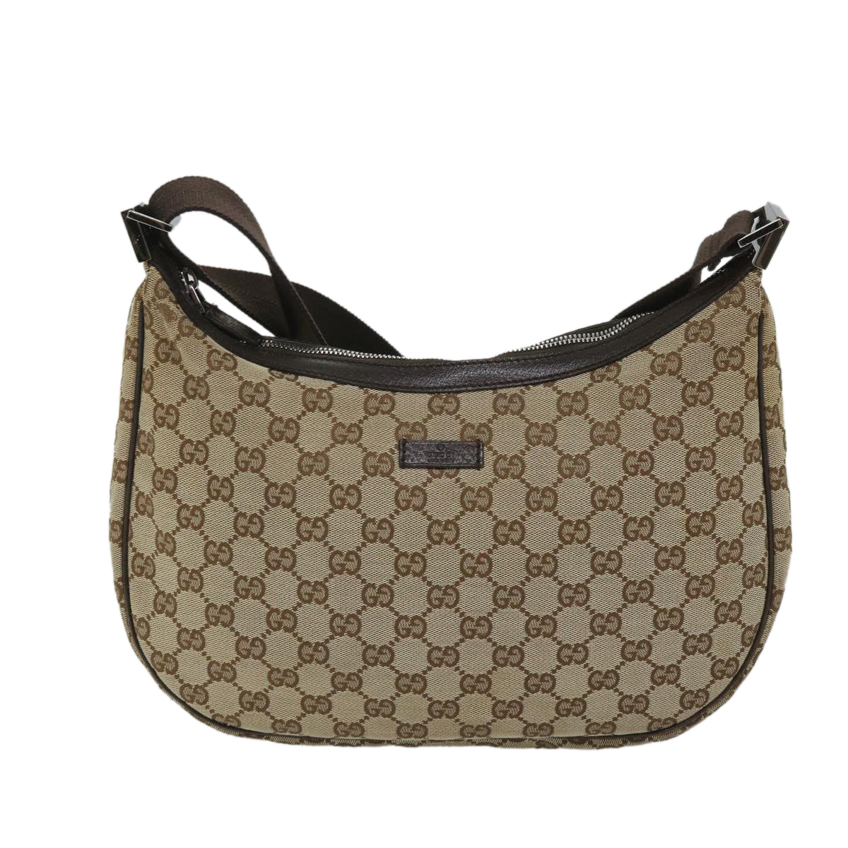 GUCCI GG Canvas Shoulder Bag Beige 122790 Auth ep2072