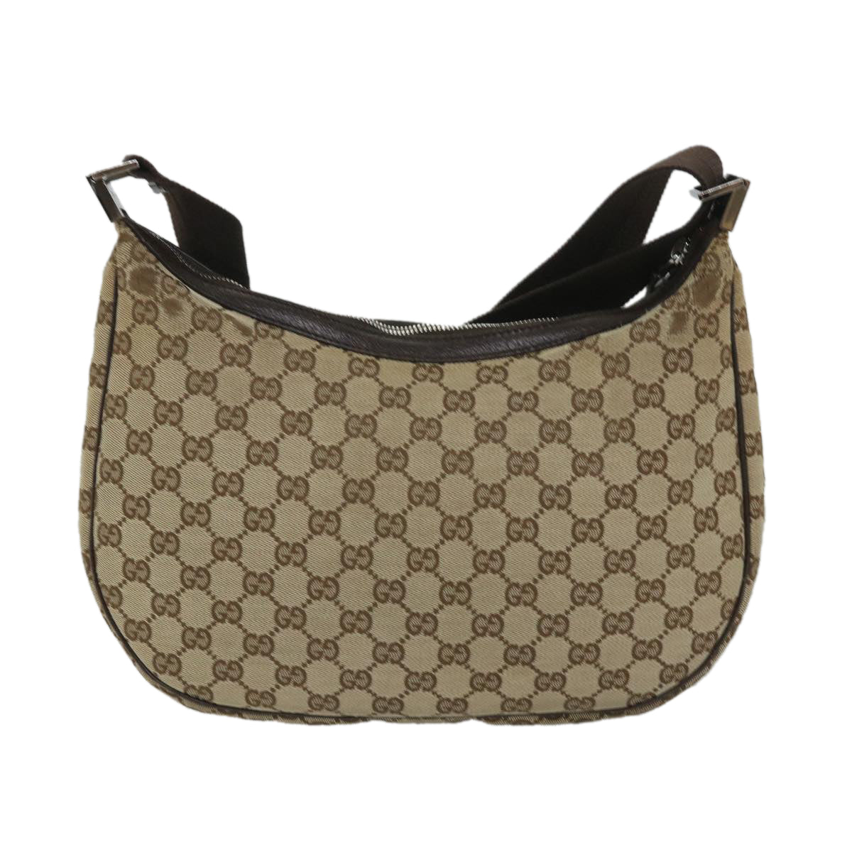 GUCCI GG Canvas Shoulder Bag Beige 122790 Auth ep2072