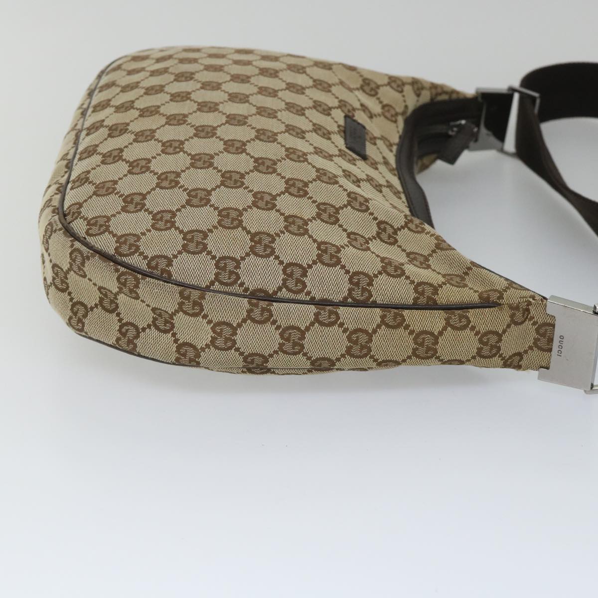 GUCCI GG Canvas Shoulder Bag Beige 122790 Auth ep2072