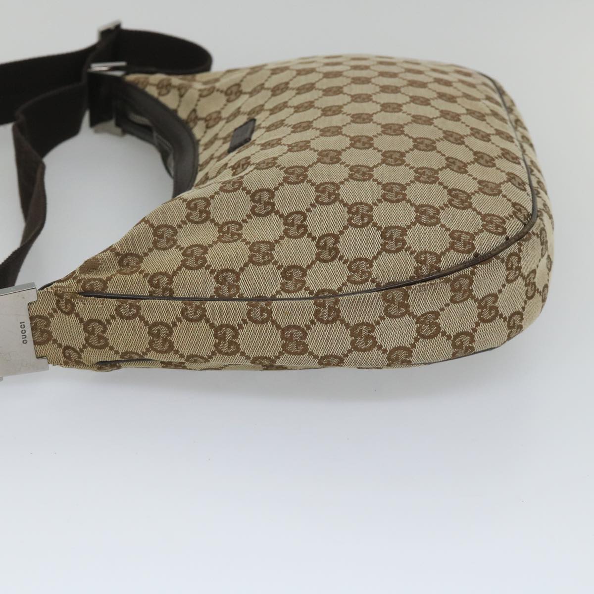 GUCCI GG Canvas Shoulder Bag Beige 122790 Auth ep2072