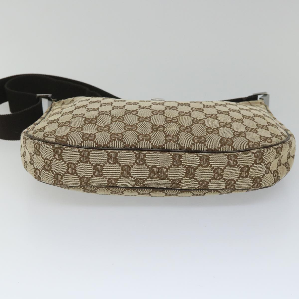 GUCCI GG Canvas Shoulder Bag Beige 122790 Auth ep2072