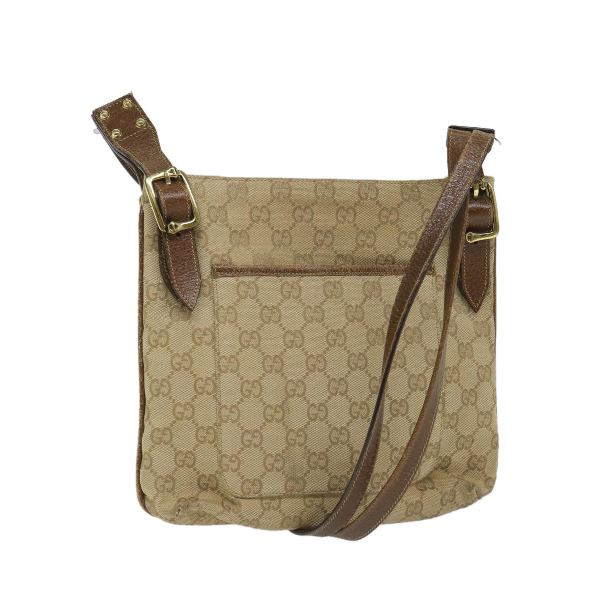 GUCCI GG Canvas Shoulder Bag Beige 115514 Auth ep2073