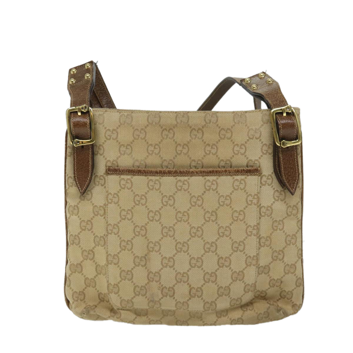 GUCCI GG Canvas Shoulder Bag Beige 115514 Auth ep2073 - 0