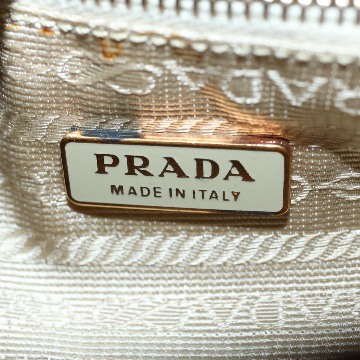 PRADA Shoulder Bag Leather Yellow Auth ep2081