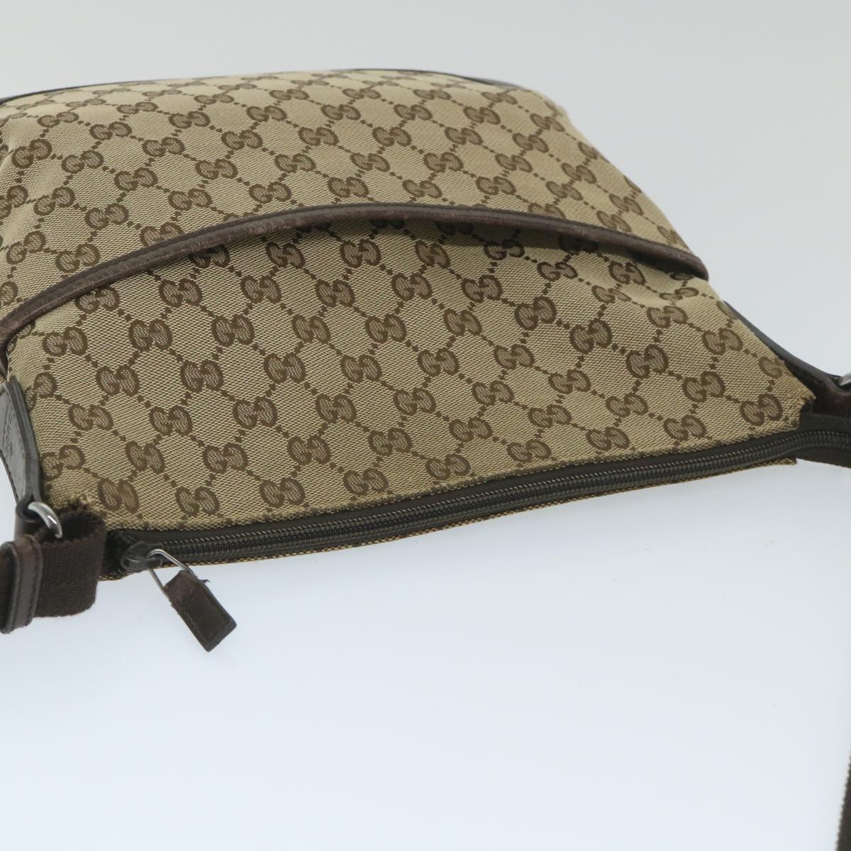 GUCCI GG Canvas Shoulder Bag Beige 145857 Auth ep2095