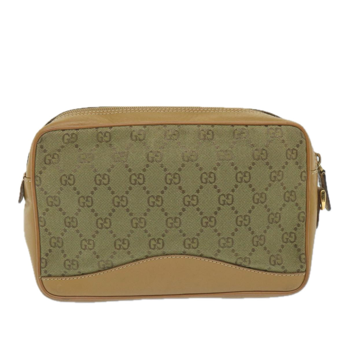 GUCCI GG Canvas Clutch Bag Brown 018 3642 Auth ep2119 - 0