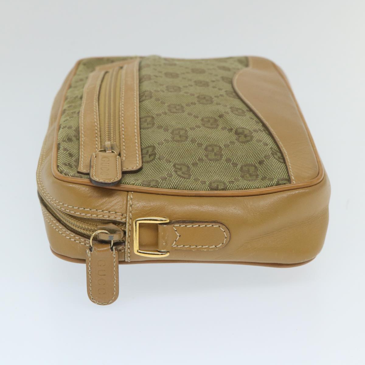 GUCCI GG Canvas Clutch Bag Brown 018 3642 Auth ep2119