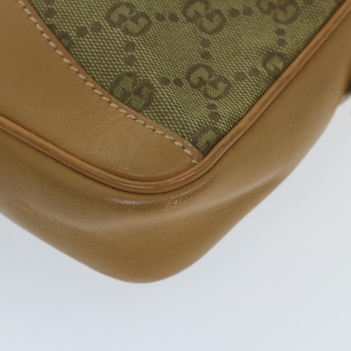 GUCCI GG Canvas Clutch Bag Brown 018 3642 Auth ep2119