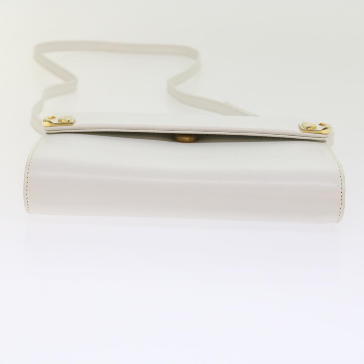 GUCCI Shoulder Bag Leather White 004 056 0209 Auth ep2193