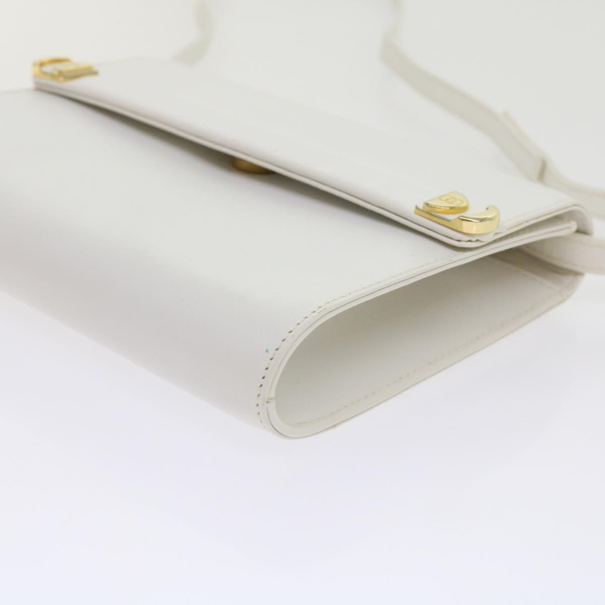 GUCCI Shoulder Bag Leather White 004 056 0209 Auth ep2193