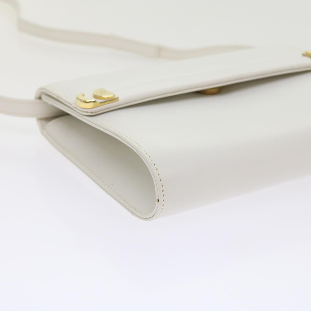 GUCCI Shoulder Bag Leather White 004 056 0209 Auth ep2193