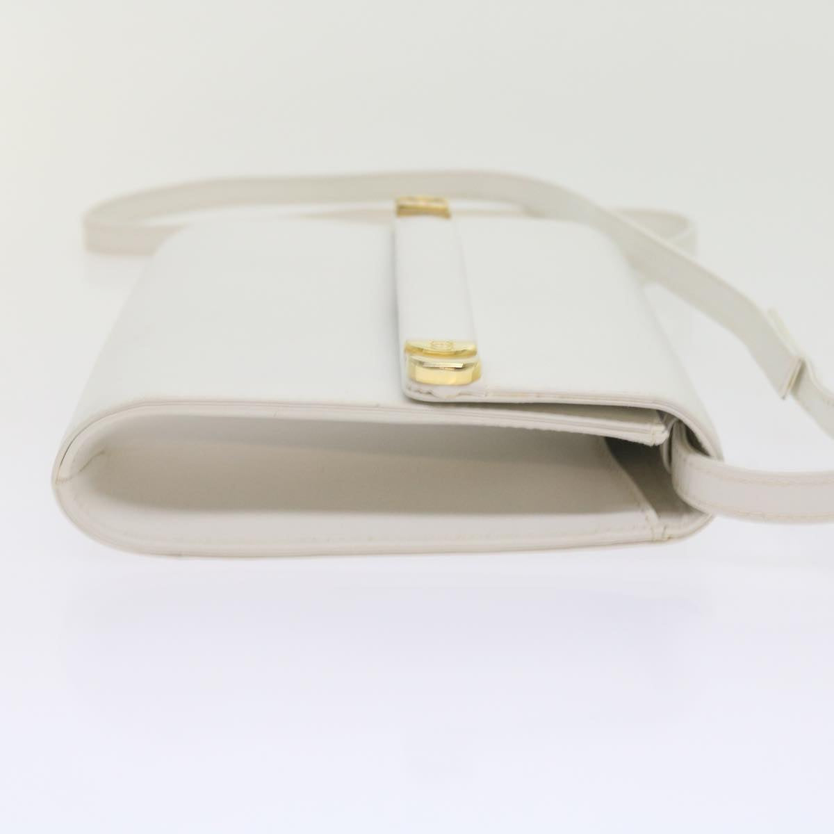 GUCCI Shoulder Bag Leather White 004 056 0209 Auth ep2193