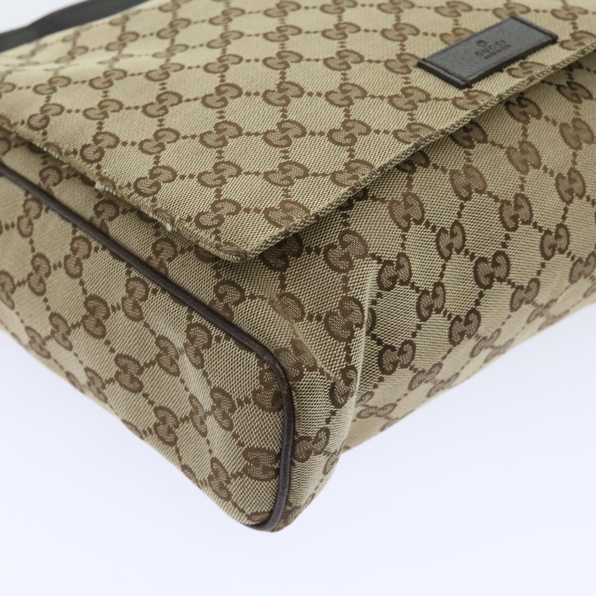 GUCCI GG Canvas Shoulder Bag Beige 146236 Auth ep2201