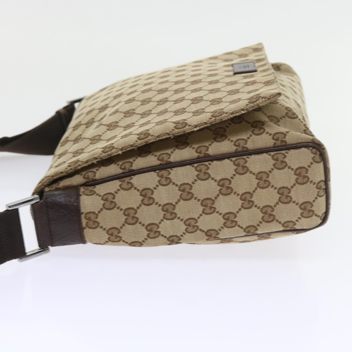 GUCCI GG Canvas Shoulder Bag Beige 146236 Auth ep2201