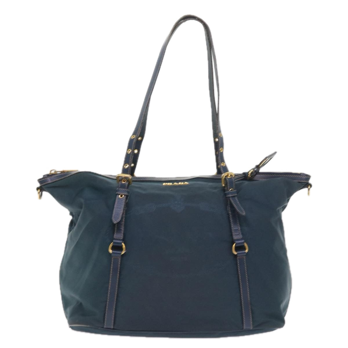 PRADA Shoulder Bag Nylon Navy Auth ep2203 - 0