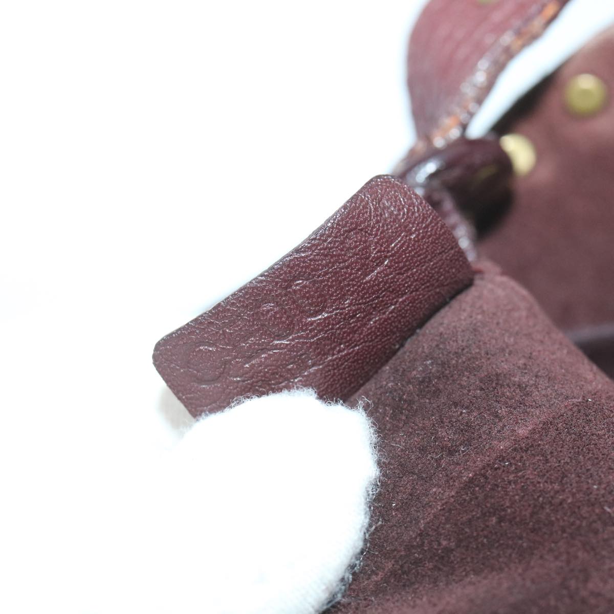 CELINE Shoulder Bag Leather Wine Red Auth ep2215