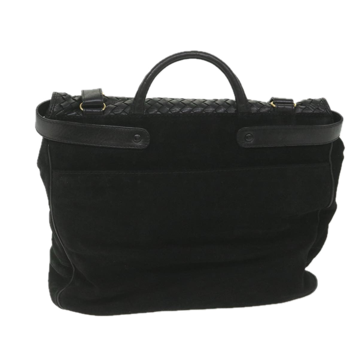BOTTEGAVENETA Shoulder Bag Suede Leather Black Auth ep2233