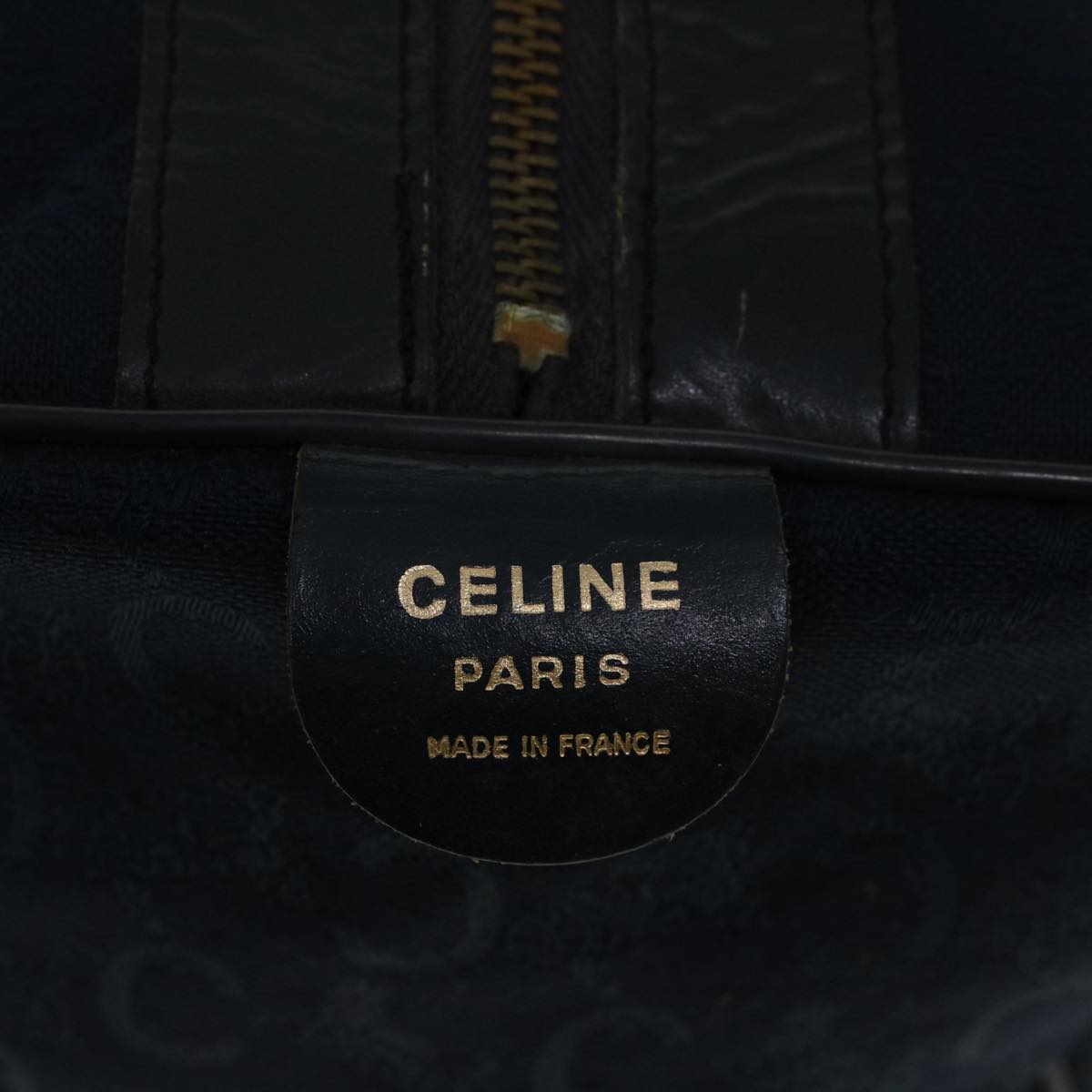 CELINE C Macadam Canvas Boston Bag Navy Auth ep2240