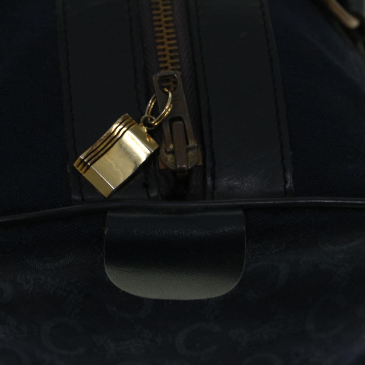 CELINE C Macadam Canvas Boston Bag Navy Auth ep2240