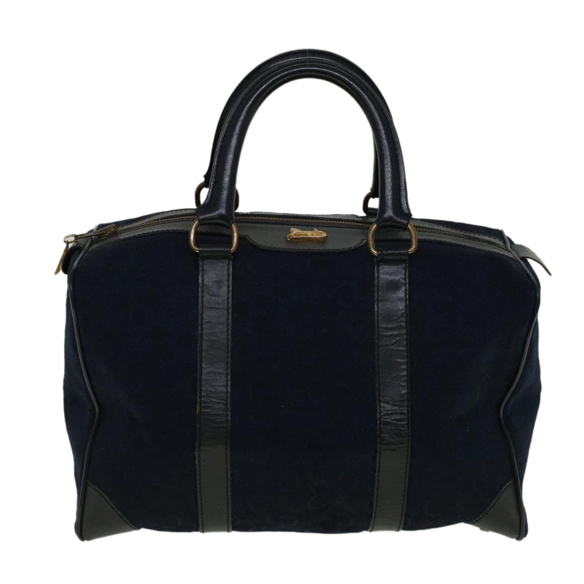 CELINE C Macadam Canvas Boston Bag Navy Auth ep2240 - 0