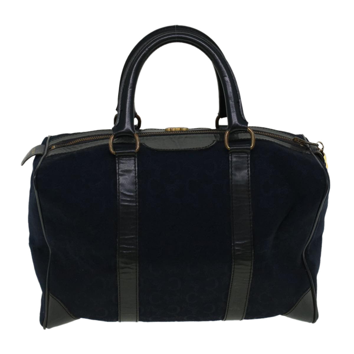 CELINE C Macadam Canvas Boston Bag Navy Auth ep2240