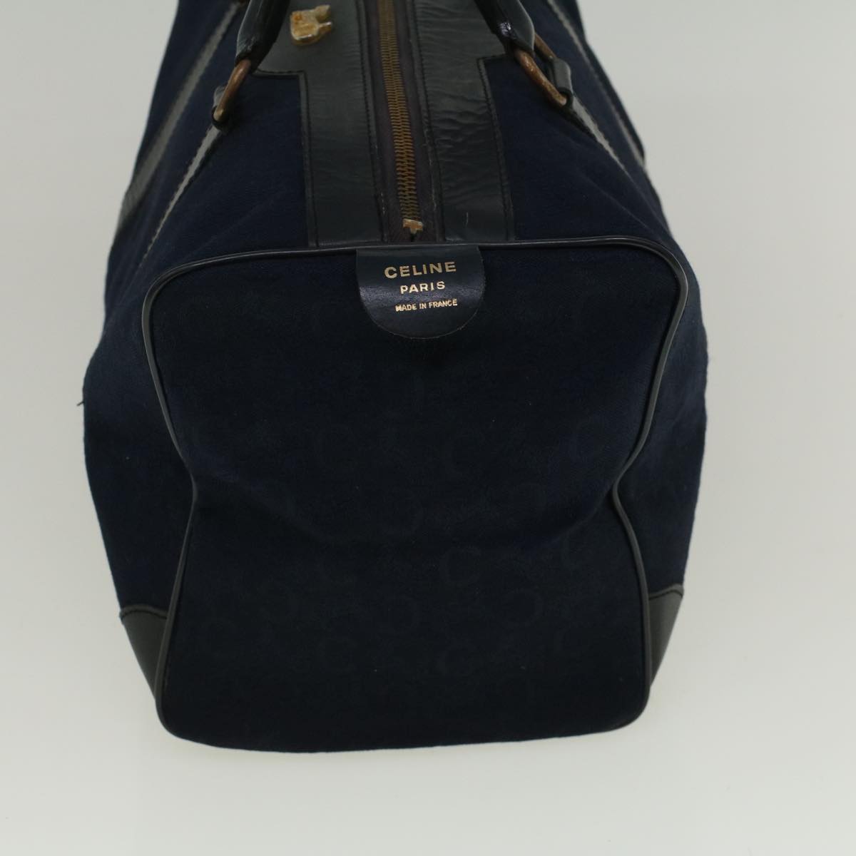 CELINE C Macadam Canvas Boston Bag Navy Auth ep2240