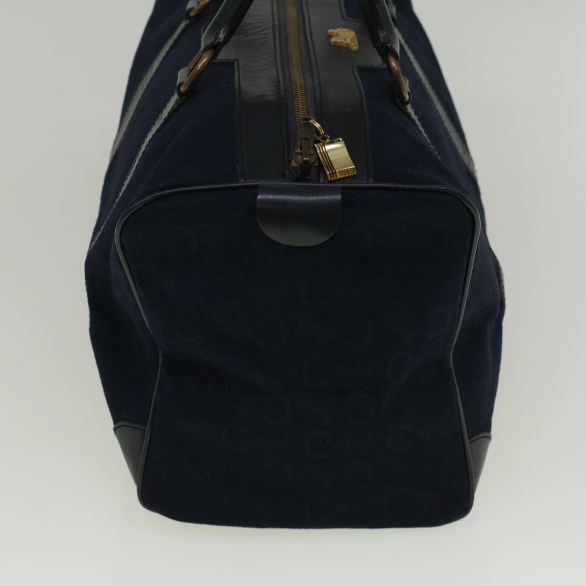 CELINE C Macadam Canvas Boston Bag Navy Auth ep2240