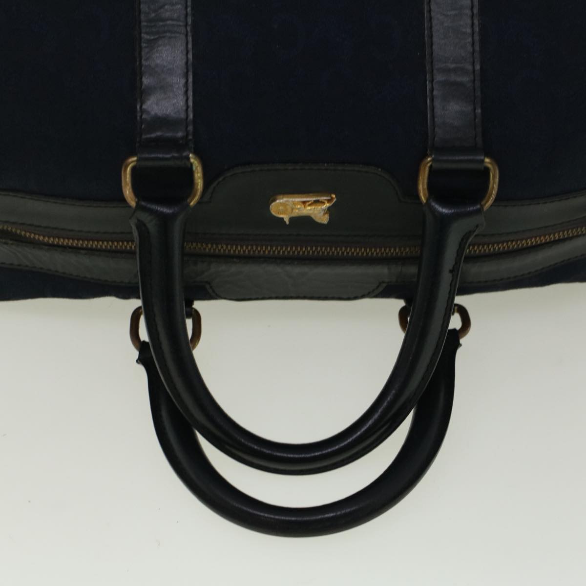 CELINE C Macadam Canvas Boston Bag Navy Auth ep2240