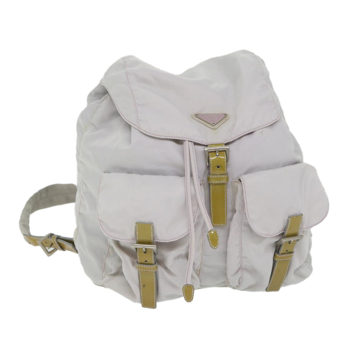 PRADA Backpack Nylon White Auth ep2243