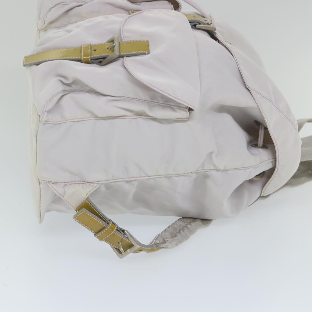 PRADA Backpack Nylon White Auth ep2243