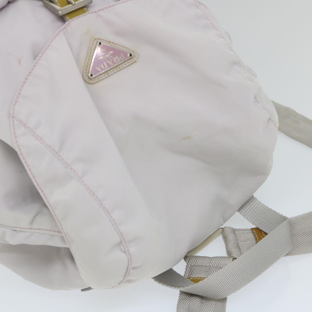 PRADA Backpack Nylon White Auth ep2243
