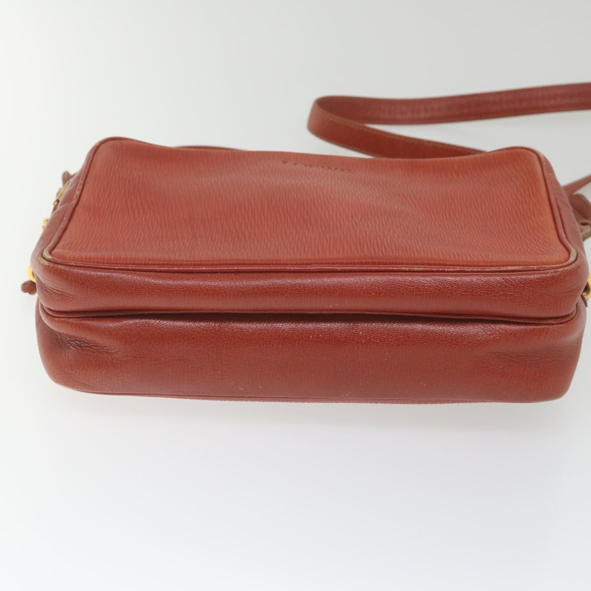 LOEWE Shoulder Bag Leather Red Auth ep2257