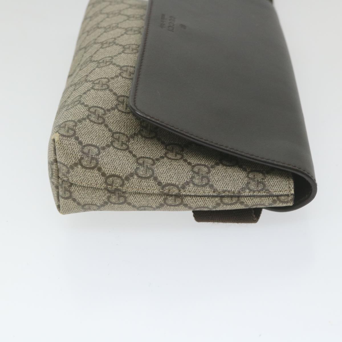 GUCCI GG Supreme Waist bag PVC Leather Beige 353435 Auth ep2270