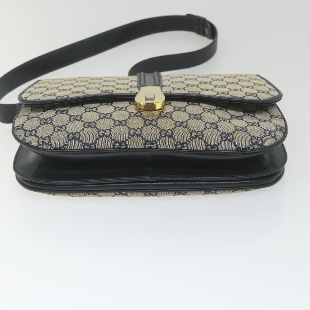 GUCCI GG Canvas Shoulder Bag Navy Auth ep2274