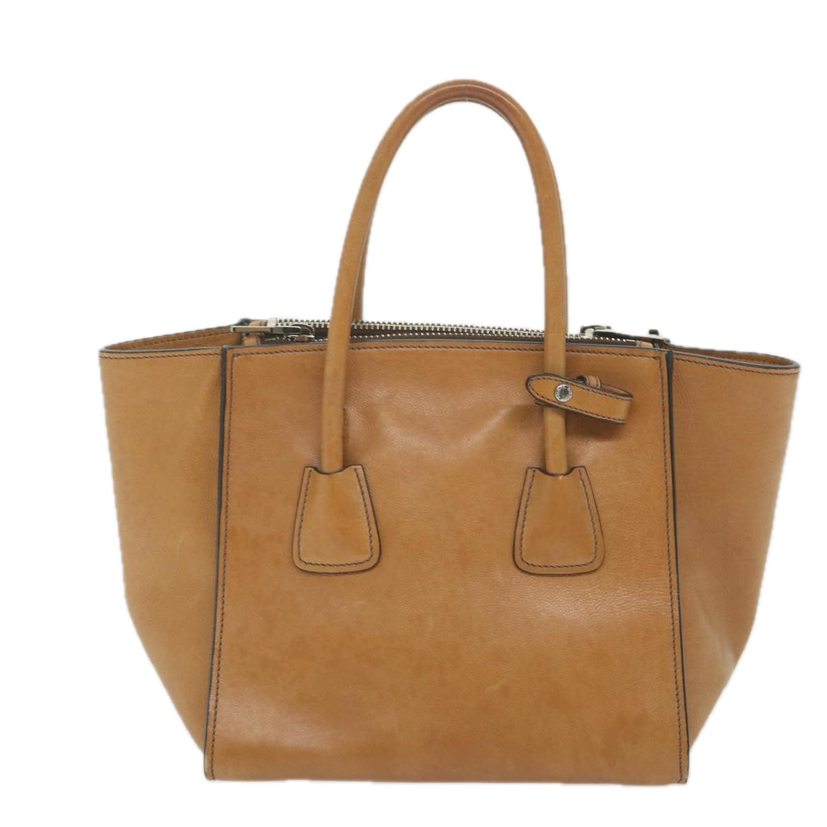 PRADA Tote Bag Leather Brown Auth ep2287 - 0