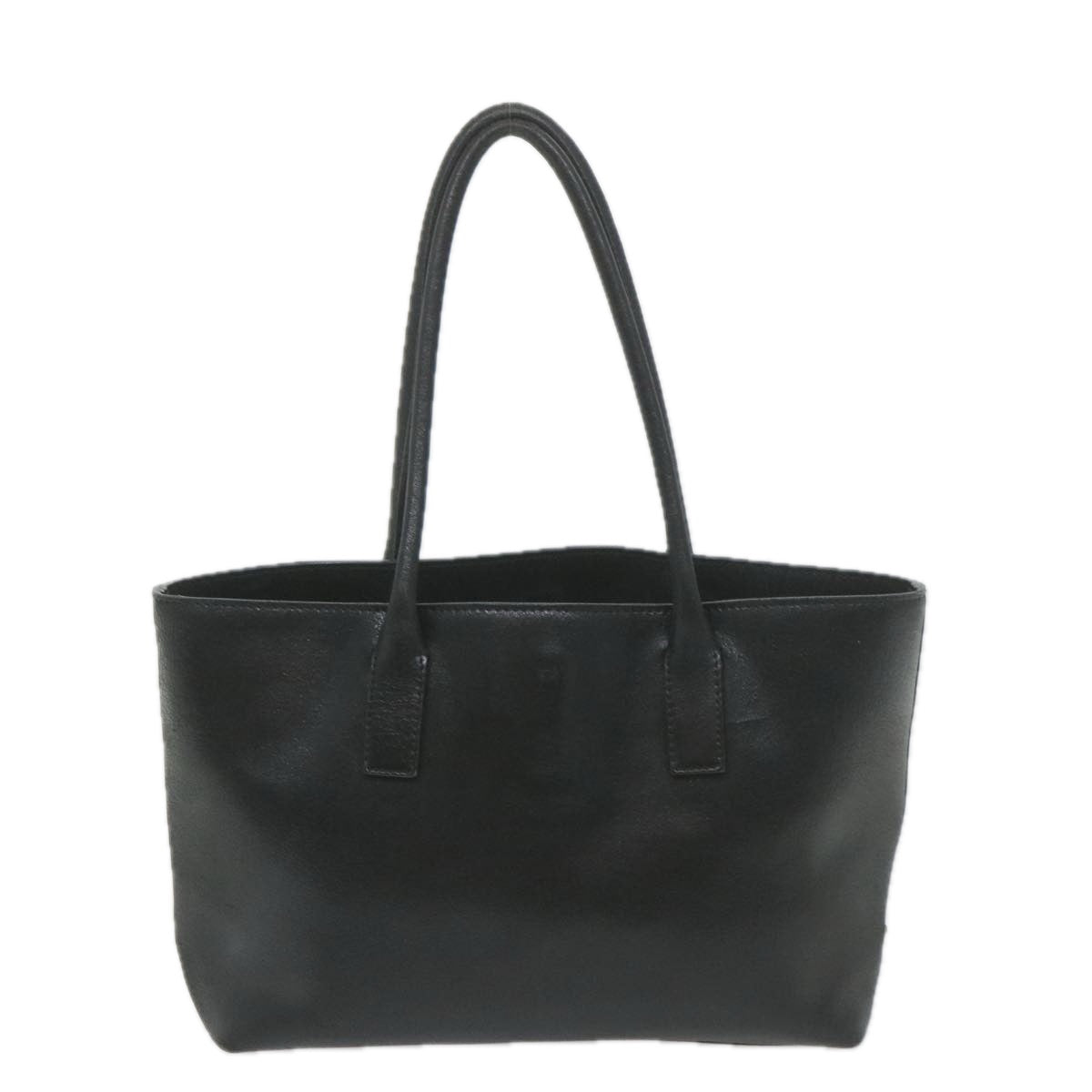 PRADA Tote Bag Leather Black Auth ep2304 - 0