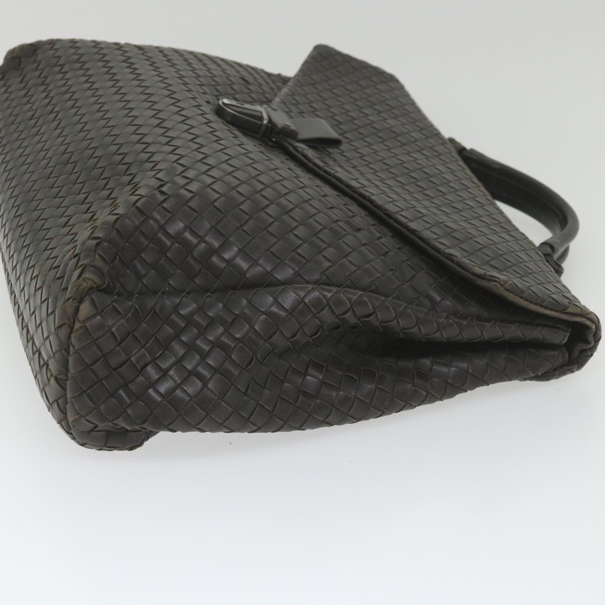 BOTTEGAVENETA INTRECCIATO Business Bag Leather Brown Auth ep2306