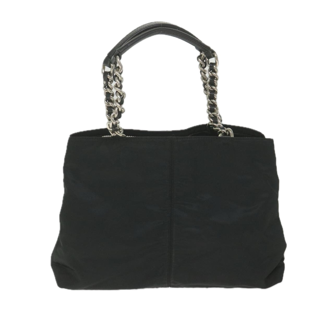 PRADA Chain Shoulder Bag Nylon Black Auth ep2330 - 0