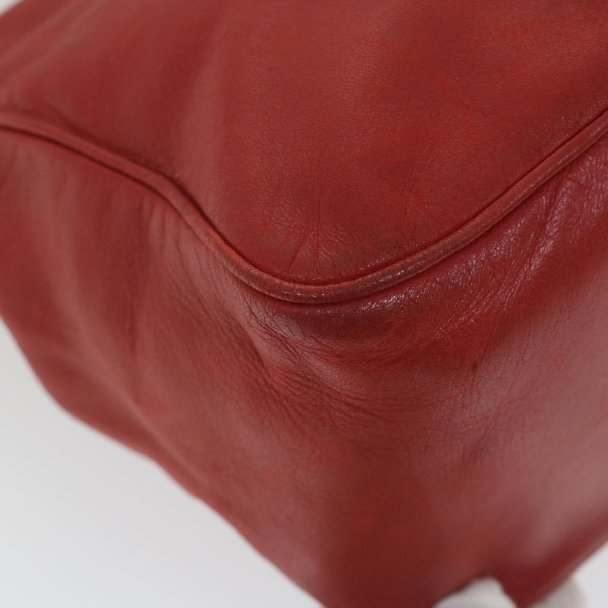 LOEWE Shoulder Bag Leather Red Auth ep2339