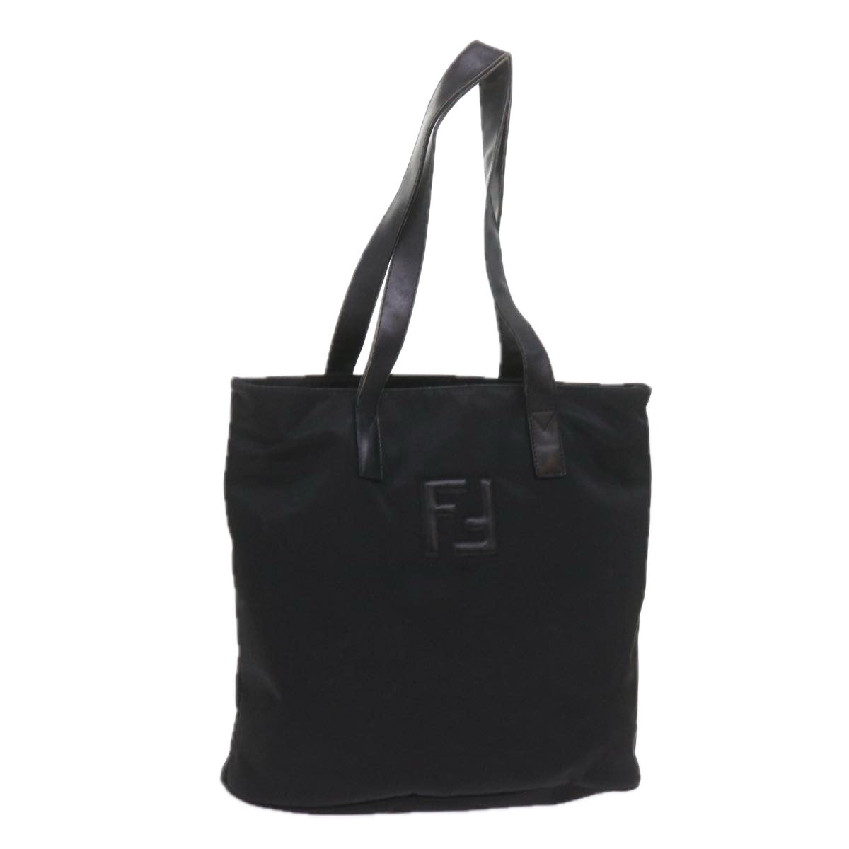 FENDI Tote Bag Nylon Black Auth ep2354