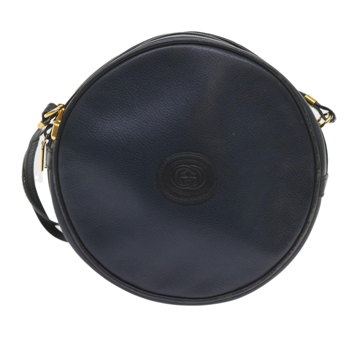 GUCCI Shoulder Bag Leather Navy 007 115 5575 Auth ep2414