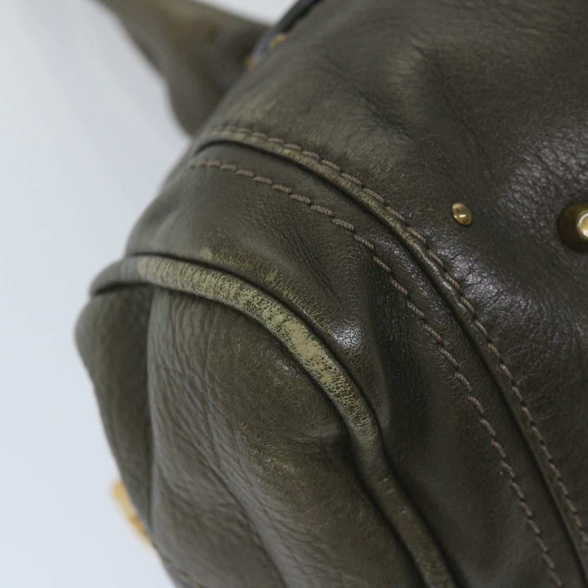 Chloe Paddington Hand Bag Leather Gray 03 08 51 5191 Auth ep2419