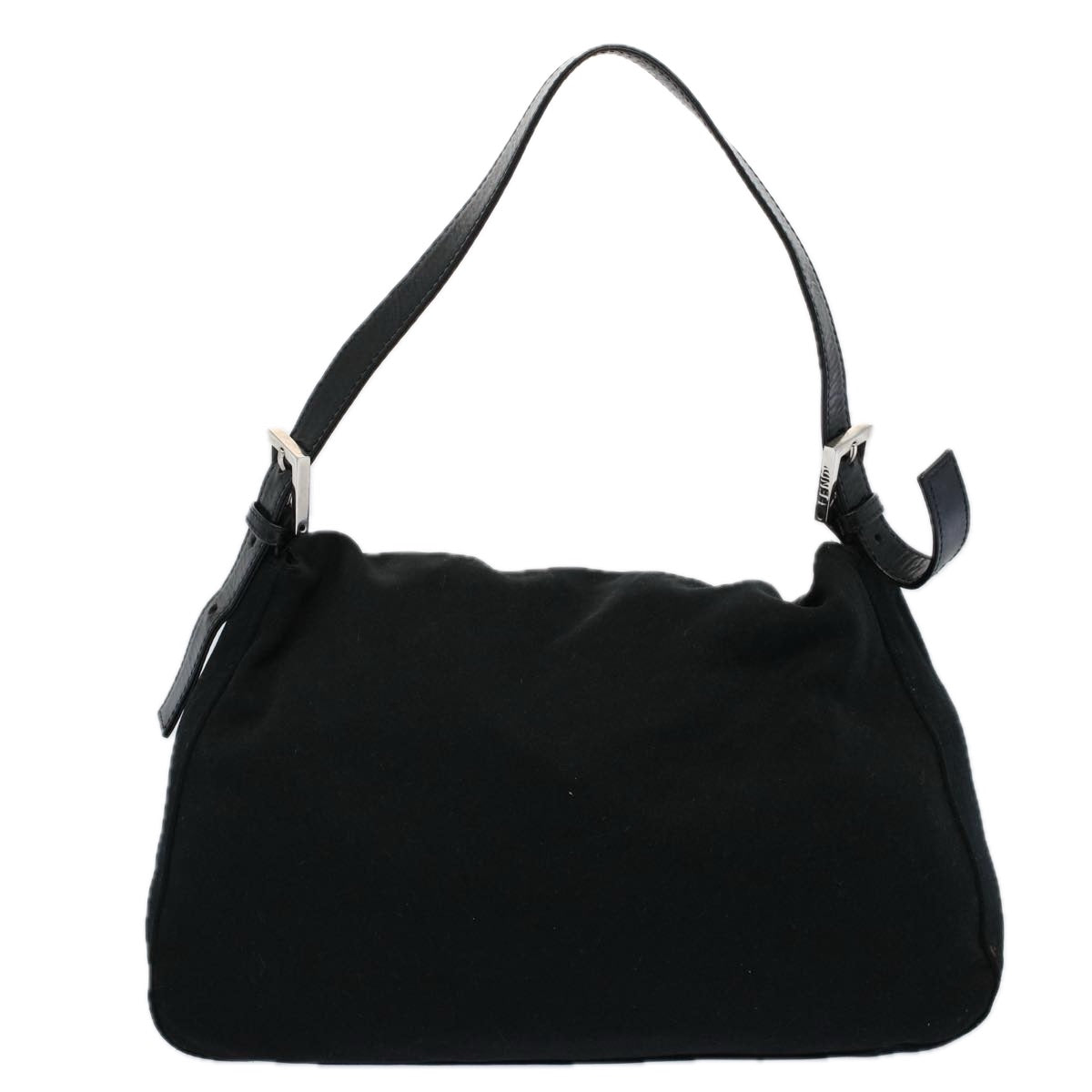 FENDI Mamma Baguette Shoulder Bag Nylon Black 2308 26325 008 Auth ep2426 - 0
