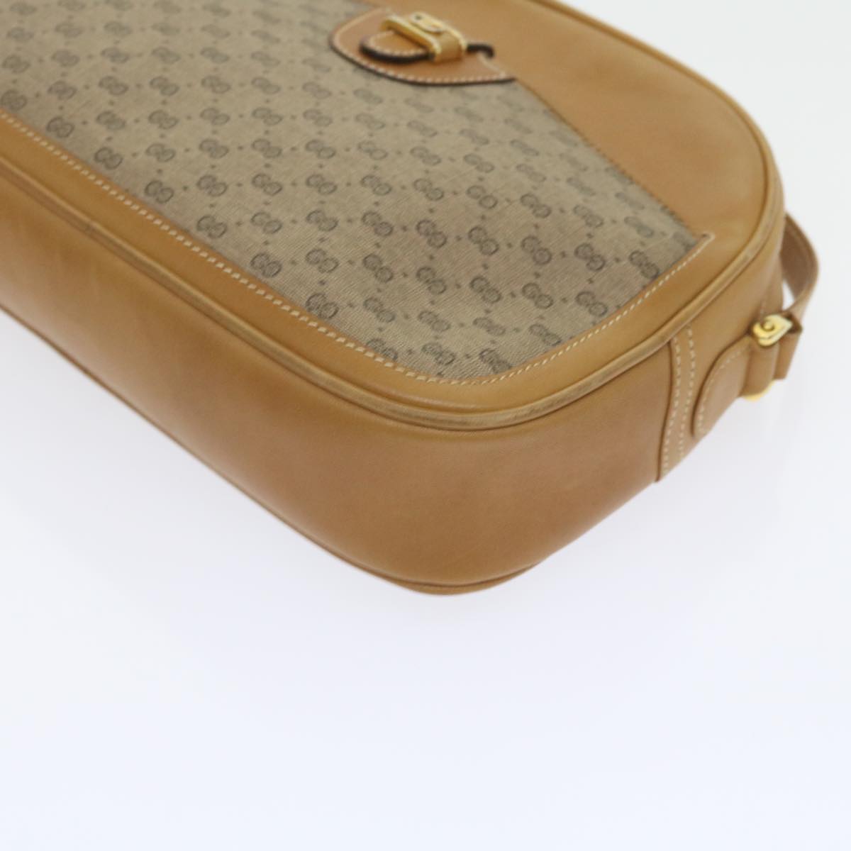 GUCCI Micro GG Supreme Shoulder Bag PVC Leather Beige 001 256 1189 Auth ep2458