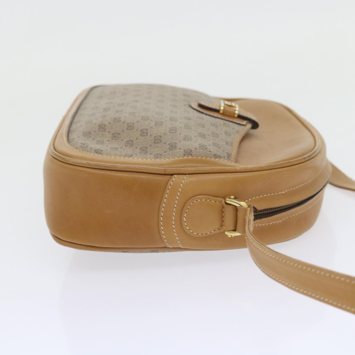 GUCCI Micro GG Supreme Shoulder Bag PVC Leather Beige 001 256 1189 Auth ep2458