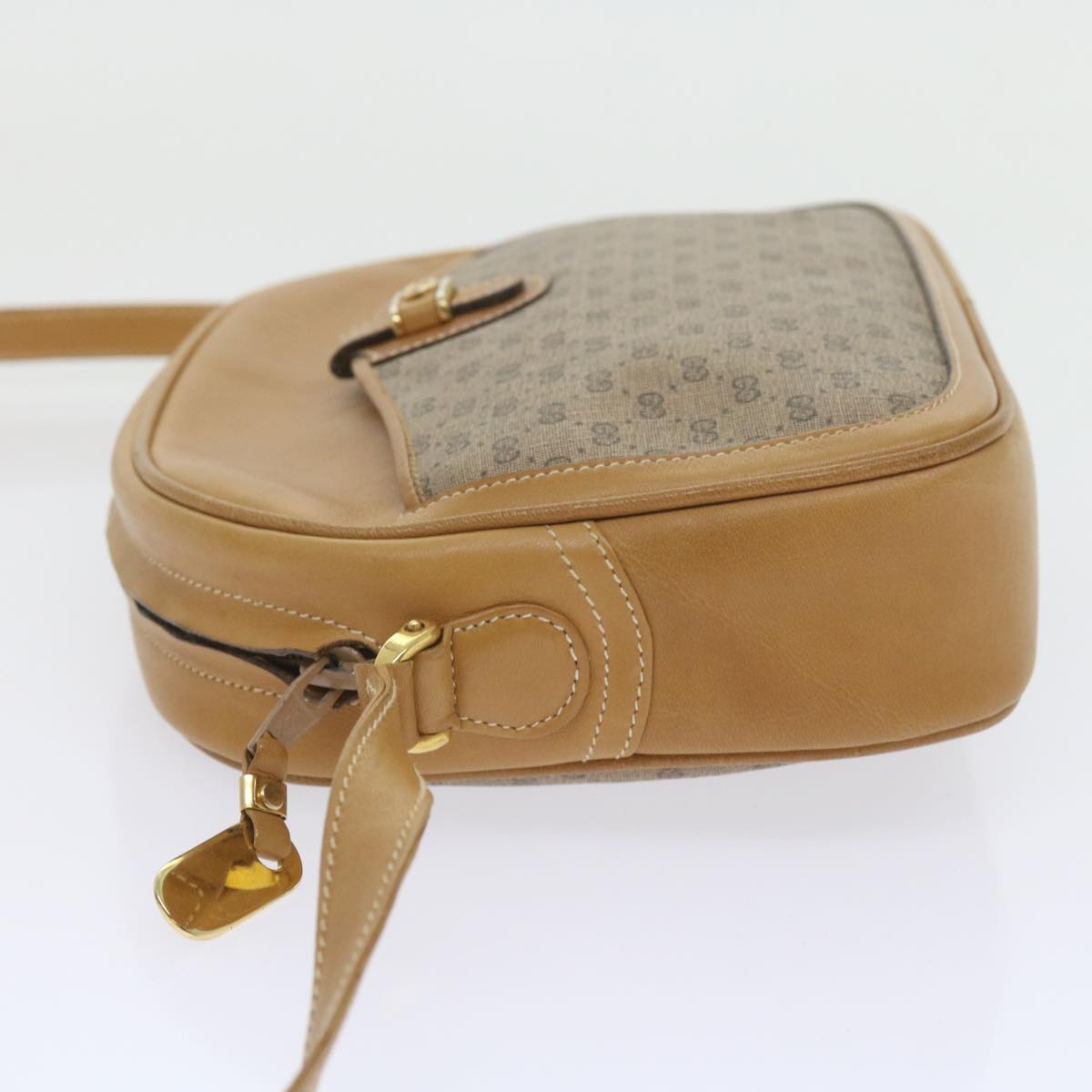 GUCCI Micro GG Supreme Shoulder Bag PVC Leather Beige 001 256 1189 Auth ep2458